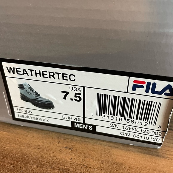 Fila Black Weathertec Hiking Boots - Picture 3 of 8
